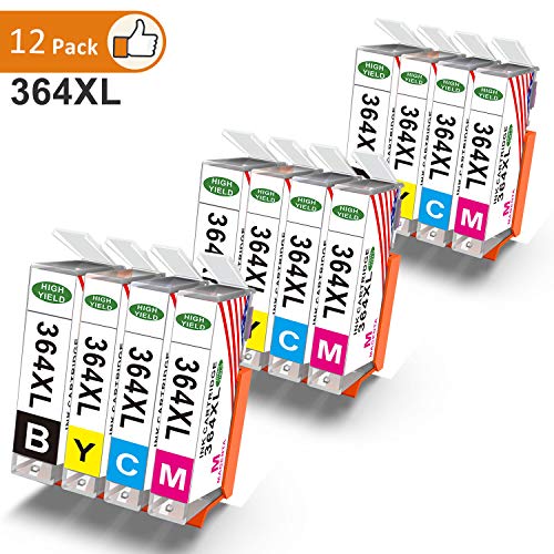 Toner Kingdom 12 Paquete (3 Set) Compatible HP 364XL 364 Cartucho de tinta Compatible para HP Photosmart 5510 5511 5512 5514 5515 5520 5522 5524 6510 6520 6512 6515 7510 7520 7515 B8550 B8558 B110c B010a C5370 C5383 C5388 C6324 C6380 D5460 D7560 C310a C410a B209a B210a HP Deskjet 3070A Impresora
