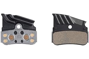 SHIMANO N04c, (Xtr, Slx), Pastiglie Freno In Metallo Con Aletta Raffreddate Deore Unisex Adulto, Nero, Taglia unica