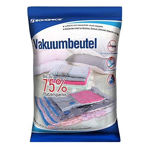 Songmics 10-tlg Set 128 x 98 / 98 x 68 / 78 x 58 cm Vakuumbeutel Vakuum Aufbewahrungsbeutel Haushaltshelfer tranparent RVM10T - 7