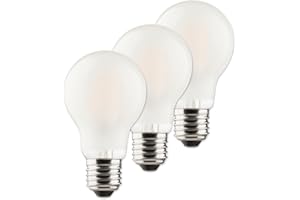 ‎MÜLLER-LICHT Müller-Licht Retro-LED Birnenform ersetzt 40 W, Glas, E27, 4 W, Silber, 6 x 6 x 10.6 cm, 3 Einheiten, 400289_Set