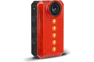 Teentok Bike Camera with LED Tail Light, Full HD Rear-View WiFi Bike Light Cam, USB Rechargeable Bicycle Rear Cycling Flashlight, 6 Light Mode Options