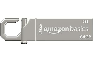 Amazon Basics 64 GB USB 2.0 Pen Drive |Flash Drive | with Key Ring (Metal)