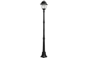 LUTEC LED Solar Post Lights 2M Tall Outdoor Vintage Street Lights 200 Lumens 2700K…