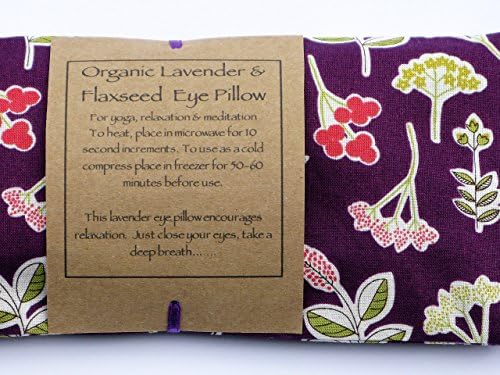 Lavender Eye Pillow Filled with Organic Linseed and English Lavender, Handmade.
