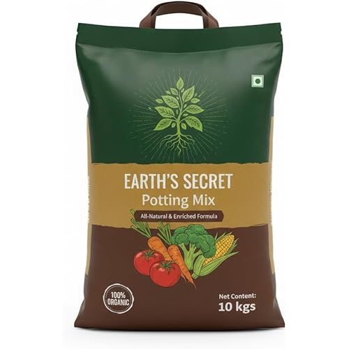 Amazon Brand - 10 Kg Enriched Organic Earth Magic Potting Soil for All Indoor & Outdoor Plants | Premium Ready-to-Use Mix with Fertilizer & Microbes for Superior Growth, Seed Starting & High Moisture.