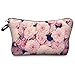Mens Ladies Toiletry Bag Vanity case, make up, purse, pencil case, phone handbag, jewellery pouch NEW! Vintage Roses Pink [009]