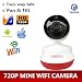Produktbild YANDOG Monilon Wireless Webcam HD Wifi Camera 360 Degrees Rotating Baby Monitor with Infrared Night Vision, Memory Card Slot, Two Way Audio, Remote view [With Europe Plug]