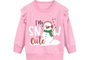 EULLA Girls Christmas Jumper Unicorn Reindeer Sweatshirt Girls Xmas Santa Claus snowman T Shirt Long Sleeves Crew Neck Clothes Age 1-7 Years