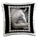 Produktbild Nude Male by Elias Golden sky Portrait of a Seated Man From Behind-Pillow Case, 16 by 16"