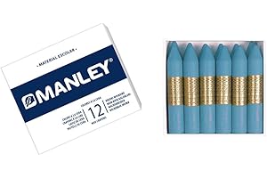 ALPINO Manley-Wachsstifte, einfarbig, hellblau, Nr. 41, 12 Stück