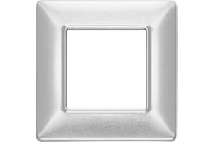 Vimar Serie Flach - Platte 2 Modul Aluminium gebürstet