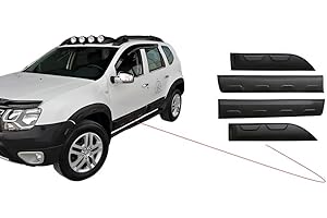 BOA LINE Kit de carrosserie de moulage latéral de protection de porte ABS 4 pièces, modèle hors route, 2010-2017 pour Dacia Duster