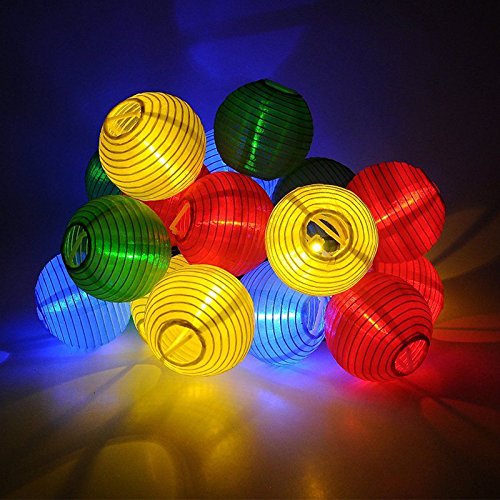 Uping® Led Lichterkette 20er Batterienbetriebene Lampions Laterne für Party, Garten, Weihnachten, Halloween, Hochzeit, Beleuchtung Deko usw. 4,2M multifarbig - 7