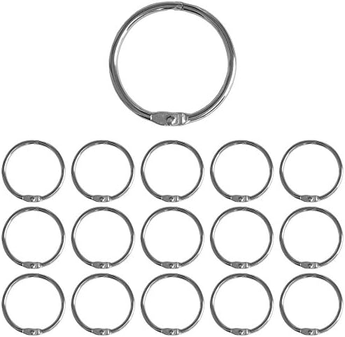 16 pieces Metal Card Ring Binders HRM35 — inner diameter size 35mm / 1.38 inch