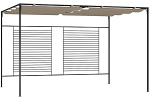 ‎VIDAXL vidaXL Pavillon mit Ausziehbarem Dach 3x4x2,3 m Taupe 180 g/m², Pavillon, Partyzelt, Sonnenschutz, Pavillons, Gartenzelt, Terrassenüberdachung