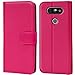 Produktbild Conie Handyhülle für LG G5, Bookstyle Klappetui, Tasche aus PU Leder, Booklet Flip Hülle Pink
