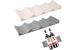 WQNNQW 2 Stück Flaschenhalter Kühlschrank,Stapelbar Kühlschrank Oganizer Flaschen,Flaschenregal Kühlschrank Anti-Rutsch,Kühlschrank Flaschenablage,Für Tisch Pantry Cabinet Bier Halter Trinkflaschen Regal