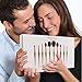 Oval Makeup Brushes Set 10 Piece Professional Elite Spoon Glitter Super Soft Fashionable Rose Gold Toothbrush Make Up Brush for Powder Foundation Eyeshadow Eyeliner Lip Cosmetic Brushes with Gift Box