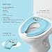 Jerrybox Foldable Travel Potty Seat for Babies, Toddlers Potty Seat with Carrying Bag (blue)