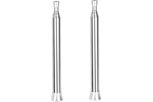 KEELYY Teleskop Blasrohr, Edelstahl Blasrohr Feuer Werkzeuge Teleskop Schlag Feuerrohr Feuerblasrohr für Outdoor Camping Wandern BBQ Überleben (2 Stück)