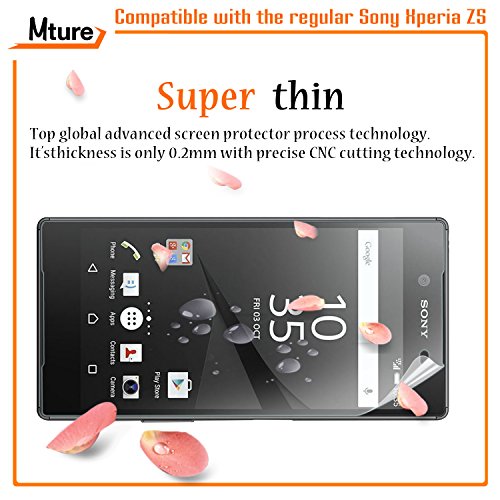 6-pack Sony Xperia Z5 Schutzfolie Mture Displayschutz für Sony Xperia Z5 5.2′ Transparent Schutzfolie Screen Protector Ultra Klar Film Stressfreie, Blasenfreie Installation, Anti-Fingerabdruck High Definition LCD Displayschutzfolie (HD Clear) - 8