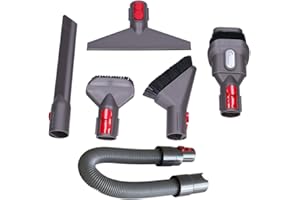 PUREPOWER Zubehör Set Ersatz 6 Stücke für Dyson Bürste mit Verlängerungs-Schlauch, Düse Set Dyson V7 V8 V10 V11 V15 SV10 SV11 | Ersatzteile für Dyson Staubsauger, Perfekte Passform und gründliches Saugen