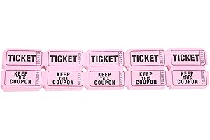 Lurrose Lot De 100 Rouleaux De Billets De Tombola Doubles Rouleaux De Billets De Tombola Feuilles De Billets De Vente Aux Enchères Billets De Collecte De Fonds Imprimables Pour Loisirs