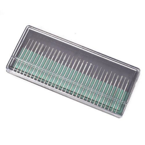 preptec 30 PC Mini Diamant-Frässtifte Set Glas Gravur Grind 3,2 mm Schaft Passform Dremel Rotary - 4