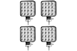 ‎VIUGREUM Viugreum 48W 4320LM Rund LED Arbeitsscheinwerfer, 12V 24V LED Offroad, Flutlicht Reflektor Scheinwerfer Arbeitslicht für SUV Truck Car und mehr, IP67 Scheinwerfer Rückfahrscheinwerfer, (4 Stück)