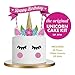 Produktbild Einhorn Tortendekoration Kindergeburtstag Deko Einhorn Cake Topper Tortenstecker Einhorn Party Supplies mit DIY Happy Birthday Wimpelgirlande für Mädchen 11 stücke