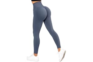 RXRXCOCO High Waist Sport Leggings Damen Lang Blickdicht Push Up Sporthose Scrunch Booty Gym Laufhose