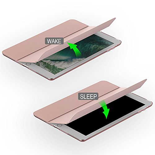 JETech Neu iPad 2017 iPad 9.7 Hülle Case Schutzhülle Tasche für Apple New iPad 2017 mit Leichte Ständer und Auto-Einschlaf/Aufwach (Roségold) - 3