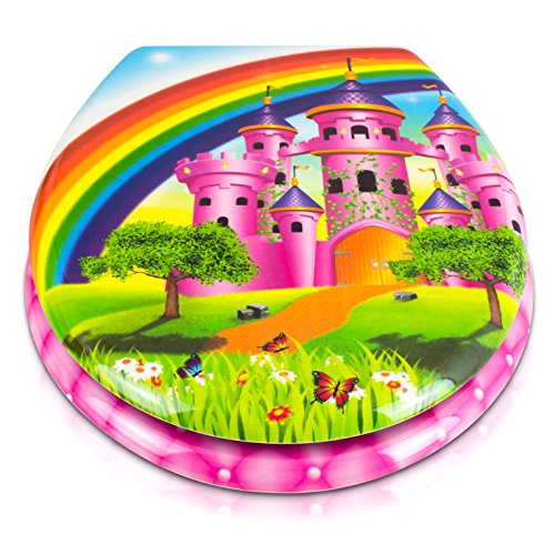 Premium WC Sitz mit Absenkautomatik – „Prinzessin“ Design – Toilettendeckel aus Duroplast inkl. Montagesatz – VENKON - 4