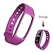 Produktbild iStyle Bluetooth-Smart-Armband Herzfrequenzsensor Sport-Armband Activity Tracker für Android iOS Smartphone, Armband-Fuchsia