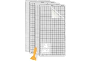 Jerilla 4pcs Cutting Mat for Cricut 12x24 inch StandardGrip Cutting Mats Set Adhesive Sticky Cutting Mats for Cricut Maker/Explore One/Air/Air 2 with Scraper