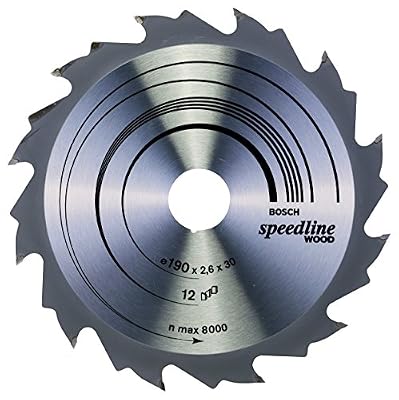 Bosch 2608640800 Lame de scie circulaire Speedline Wood 190 x 30 x 2,6 mm, 12, 1 pièce