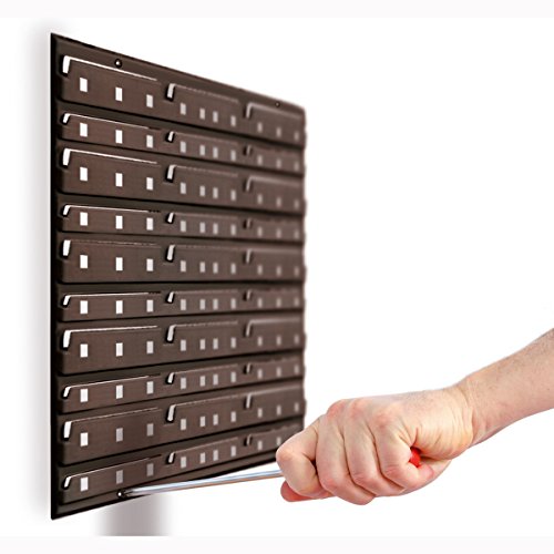 2x Wandregal-Set mit je 30 Sichtboxen und 2 Wandplatten zur Wandbefestigung / Stapelboxen auch stapelbar - 3