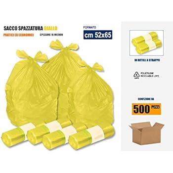 Sacchi Per Rifiuti Da Giardino 82 Litri - Riutilizzabili Con Maniglie - PE Impermeabile - 3