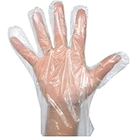 Navisha 200 Pcs(100 Pair) Disposable Transparent Clear Plastic Gloves