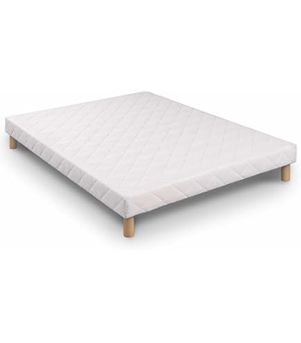 Sommier 130 x 190 BULTEX Vigoroso 130x190cm gris Pas Cher