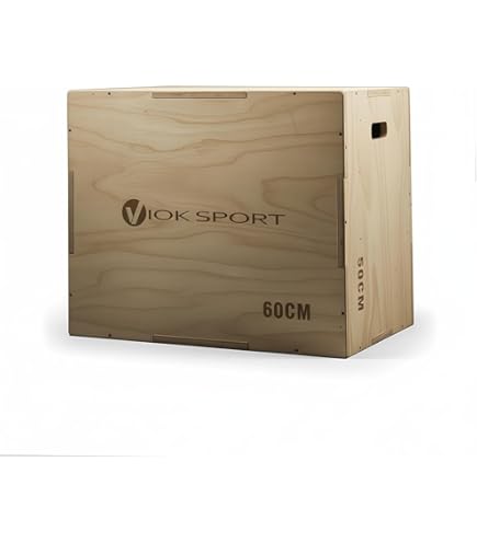 SUPRFIT Baltrun Plyo Box Holz – stabile Sprungbox für plyometrisches Training & Sprungkrafttraining - Jump Box mit 3 Sprunghöhen 50 x 60 x 75cm, vormontiert – (Braun