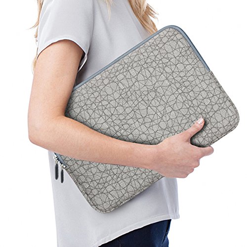 Arvok 11 11,6 12 Zoll Blatt Vene Grau Notebooktasche Laptoptasche Wasserfest Canvas-Gewebe Laptop Schutzhülle Bunte Muster Mit Extra-Tasche/Ultrabook/ Netbook Tasche/ Tablet Hülle Tasche/ Laptophülle Für Acer/ Asus/ Dell/ Fujitsu/ Lenovo/ HP/ Samsung - 8