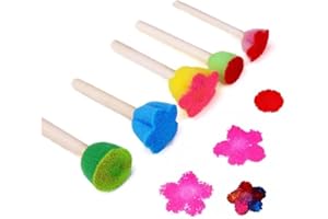 PPMTER 5 Pcs Peinture Éponge Tampon Kits De Brosse De Fleur Toys pour Enfants Peindre l'art Éducatif Les Jouets Artisanaux pour Garçons Filles