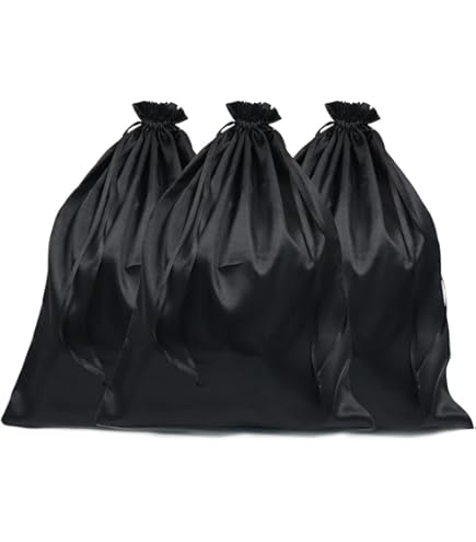 Lot De 6 Sacs En Velours Avec Cordons Noirs - Tailles Variées (13x18 Cm à 20x25 Cm), Pour Bijoux Ou Cadeaux