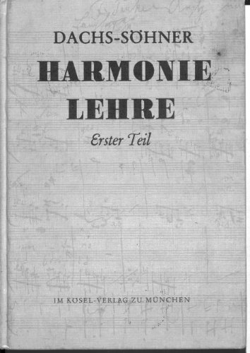 Harmonielehre, Bd.1