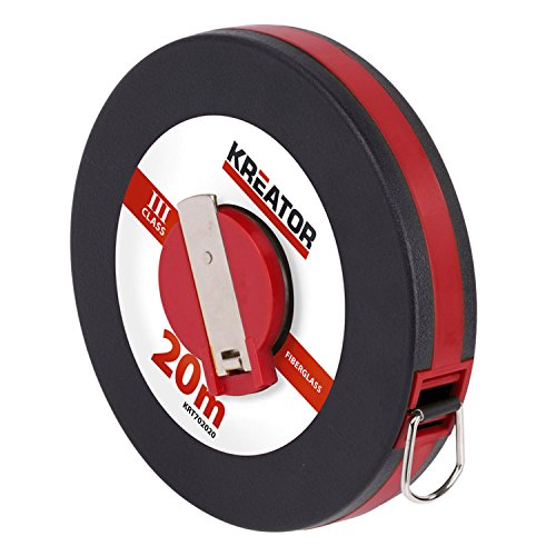 Maßband, Bandmaß, Rollenmaß 20m Fiberglas mit ausklappbarer Metall-Kurbel - 2