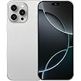 adeck I16 PROMAX unlocked phone, Android 14 8GB,7.3-inch high-definition AMOLED screen smartphone, 8000mAh battery, facial recognition/fingerprint lock/5G/photo/GPS phone (titanium white,64)