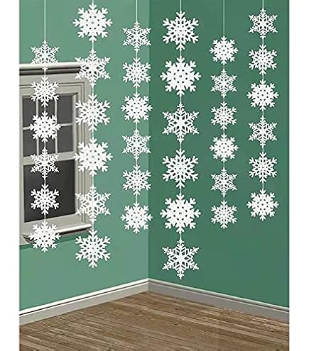 Casa De Navidad Para Decorar GEBETTER 4x2m Guirnaldas Navidad Estrellas 3D Octagonales Colgantes Color Oro Doble Cara Decoración Navideña Adornos Casa Fiesta Cumpleaños Baby Shower Pared Techo Árbol (Estrellas Doradas 8 Puntas