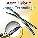 Produktbild 2 Stück Aero Hybrid Ersatz Scheibenwischer Hakenbefestigung Japan-Technologie Wischerblätter Set 500/500 mm Jurmann