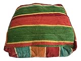 100% Lana Kilim Puf marroquí puf Marruecos de Lana Kilim Oriental étnico Colcha reposapiés
